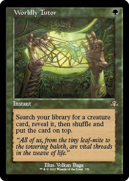 Worldly Tutor Dominaria Remastered Retro Frame